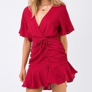 Princess Polly Thelma Mini wrap dress